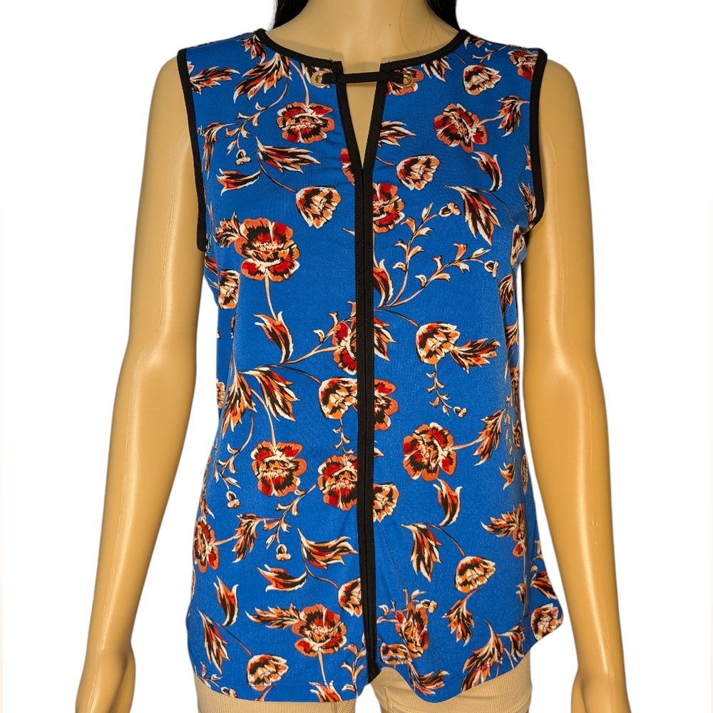 Ivanka Trump Sleeveless Blouse Floral Print